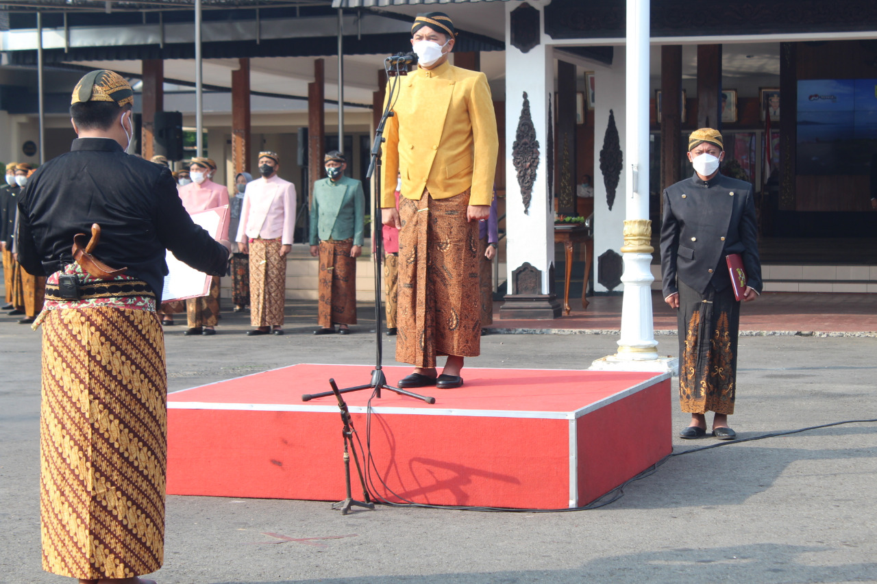 Dandim 0728/Wonogiri Ikuti Upacara Peringatan Hari Jadi Ke -280 Kabupaten Wonogiri