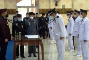 Jelang Pilkades Pesawaran, Bupati Pesawaran Lantik 34 Pjs Kades