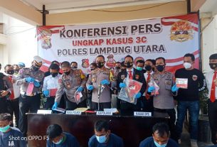 Dua pekan, Polres Lampura Berhasil Amankan 9 Pelaku C3