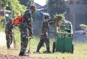 Kodim 0410/KBL Menggelar kegiatan Karya Bakti TNI