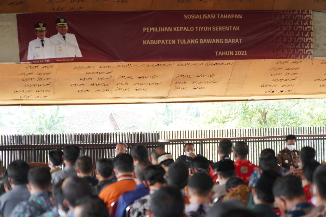 Umar Ahmad Buka Sosialisasi Tahapan Pemilihan Kepalo Tiyuh