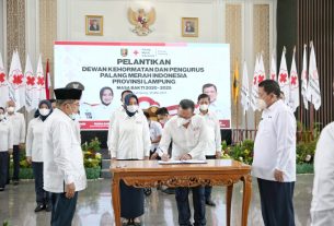 Riana Sari Arinal Dilantik sebagai Ketua Palang Merah Indonesia Provinsi Lampung Masa Bakti 2020 - 2025