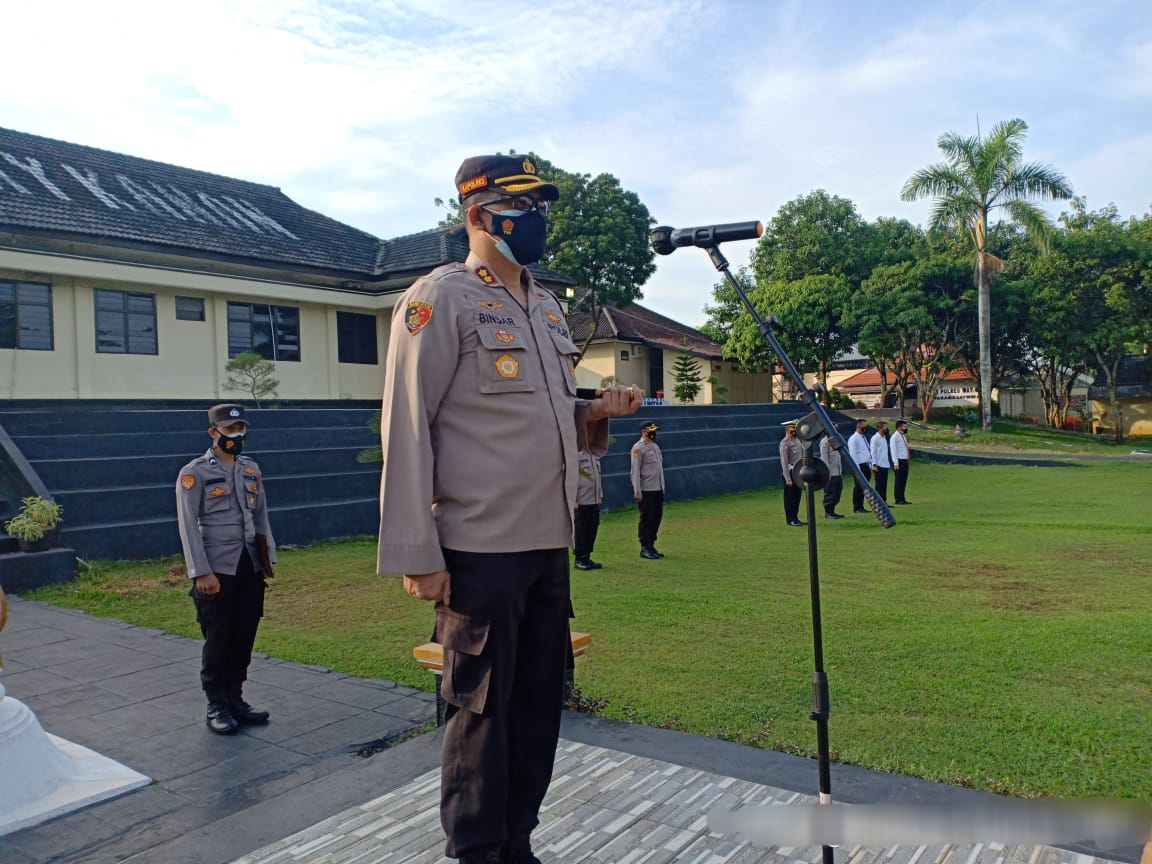 Kapolres Tekankan Personil Jangan Lakukan Pelanggaran dan Tetap Patuhi Prokes