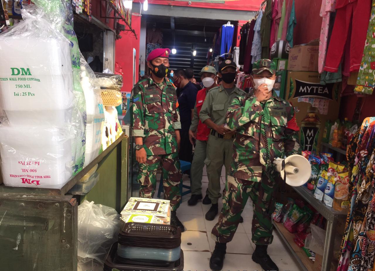 Kodim 0410/KBL : Himbauan Mematuhi hingga di pasar tradisional