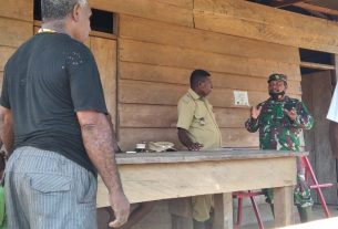 Babinsa Pantai Timur Bersinergi dengan Masyarakat di Lokasi Pra TMMD