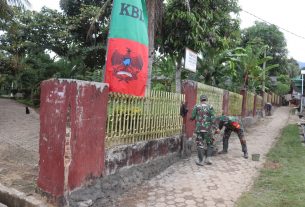 Bangunan Sekolah Terkena Sasaran Karya Bakti TNI Kodim 0410 KBL