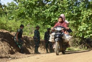 Belum Rampung,Pembuatan Jalan Program TMMD Mulai Dinikmati Masyarakat