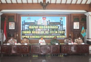 Bupati Pati Pimpin Rapat Koordinasi TMMD Reguler Ke-111 Ta.2021