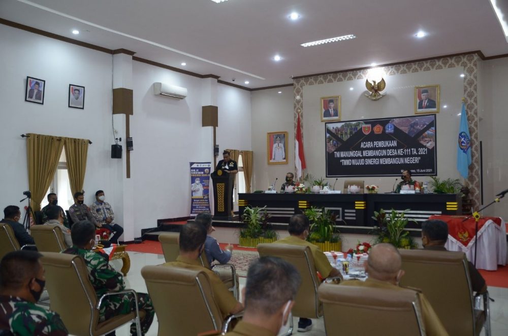 Dalam Pembukaan Bupati Bone Minta Dukungan Masyaraka Untuk Mensukseskan TMMD Ke-111