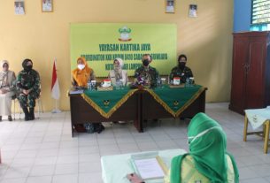 Dandim Kodim 0410/KBL Dampingi Ketua Yayasan Kartika Dalam Rangka Penilaian Sekolah