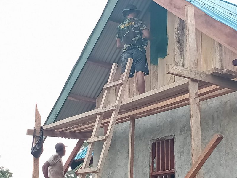 Danramil Pantai Timur Rutin Monitoring ke Lokasi TMMD