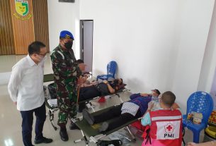 Denpom II/3 Lampung Bekerjasama Dengan PMI Provinsi Lampung Gelar Aksi Donor Darah