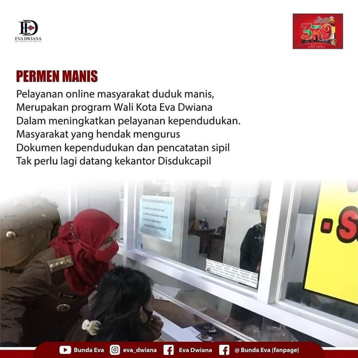 Permen Manis, salah satu program unggulan Pemkot Bandarlampung yang telah dapat dinikmati warga kota sejak April 2021 lalu. | Facebook/Bunda Eva