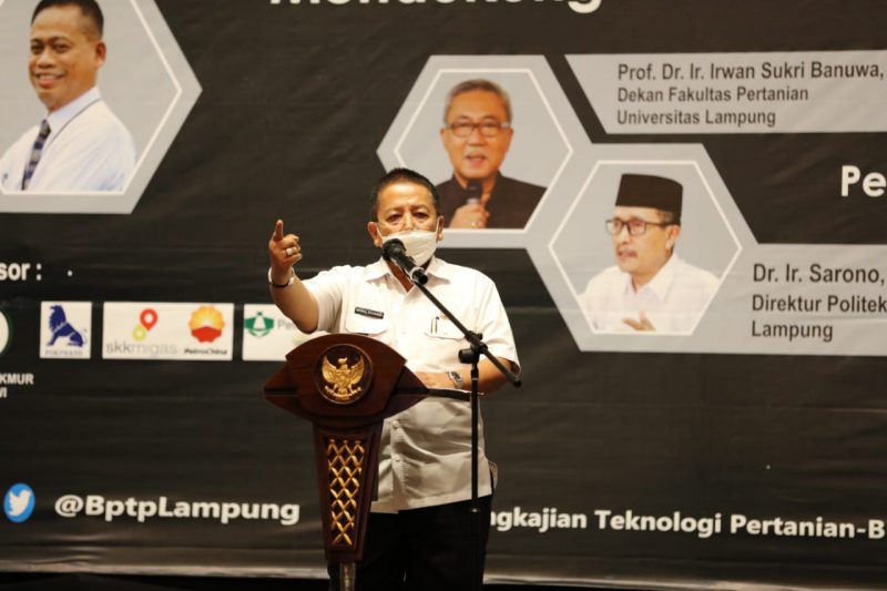 Gubernur Lampung Paparkan Strategi Kemandirian Pangan Pada Seminar Nasional BPTP Lampung