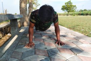 Gunakan Sarana Di Desa Tamansari, Inilah Antusias Menjadi Anggota TNI Seorang Pemuda Tetangga Desa