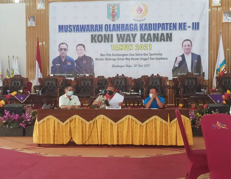 Gus Runcik Terpilih Secara Aklamasi Selaku Ketua KONI Way Kanan