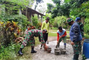 Jiwa Korsa timbulkan Kekompakan Satuan Tugas TMMD Desa Tamansari