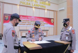 Kapolda Lampung Pimpin Sertijab Kapolres Lampung Timur
