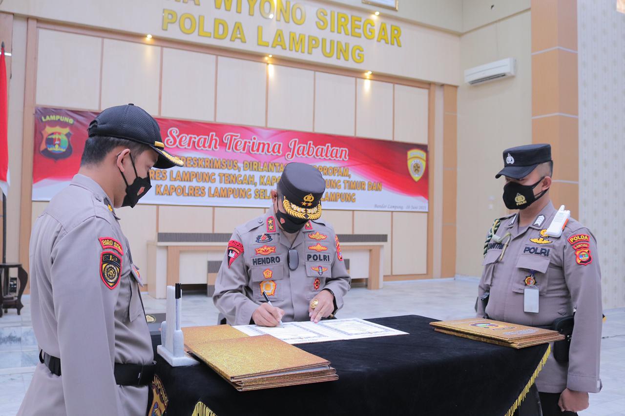 Kapolda Lampung Pimpin Sertijab Kapolres Lampung Timur