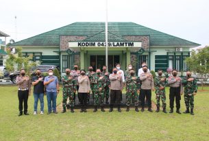 Kapolres Lamtim Kunjungi Kodim 0429/Lamtim Guna Jalin Sinergitas TNI-Polri