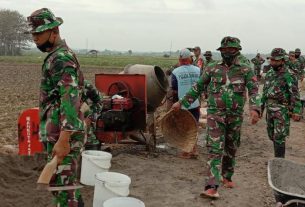 Kebut Pengerjaan Rabat Beton Jalan Penghubung Desa Tamansari