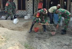 Ketrampilan Prajurit Membangun Rumah Warga