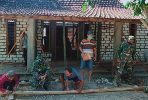 Kolaborasi Di Sektor Rehab Rumah, Satgas Terus Bekerja Selesaikan Rehab Rumah Milik Santoso