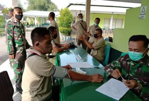 Langkah Preventif Personel Rindam XII/Tpr Jaga Kesehatan