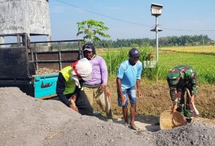 Langsir Material Terus Dilakukan Satgas Bersama Warga