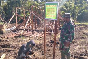 Masyarakat Kampung Dorba Meriahkan TMMD ke-111 Kodim 1712/Sarmi