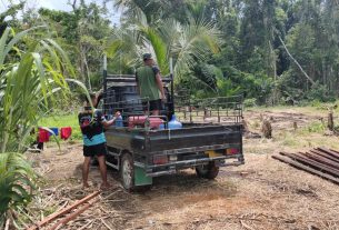 Medan Sulit Tak Surutkan Niat Dandim Menuju Lokasi TMMD