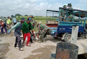 Motor Roda Tiga Terus Beroperasi Langsir Adukan Cor