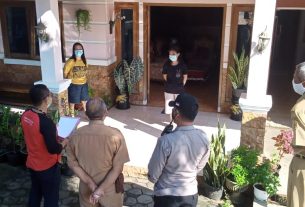 TNI-Polri Kecamatan Jatisrono Terus Berikan Pendampingan Tenaga Kesehatan Laksanakan Tracing