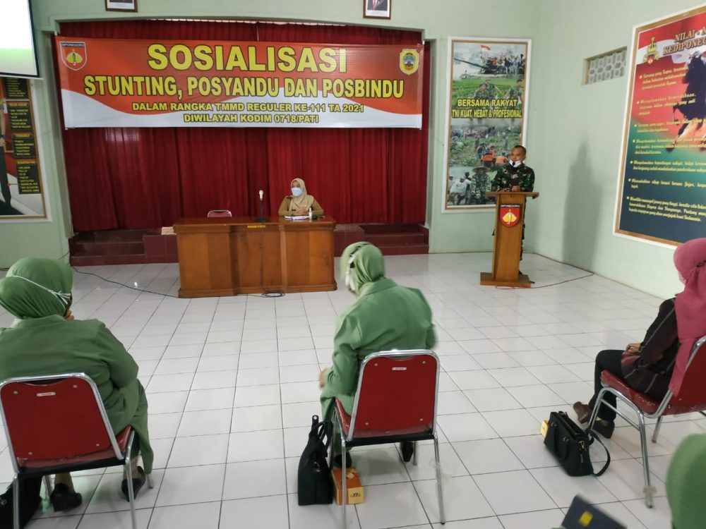 Pasi Ops Kodim Pati Buka Acara Sosialisasi Stunting Posyandu Dan Posbindu