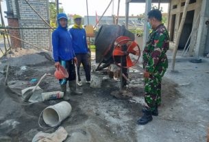 Pekerjaan Rehab RTLH Aladin Terus Digenjot Satgas TMMD Kodim Pati