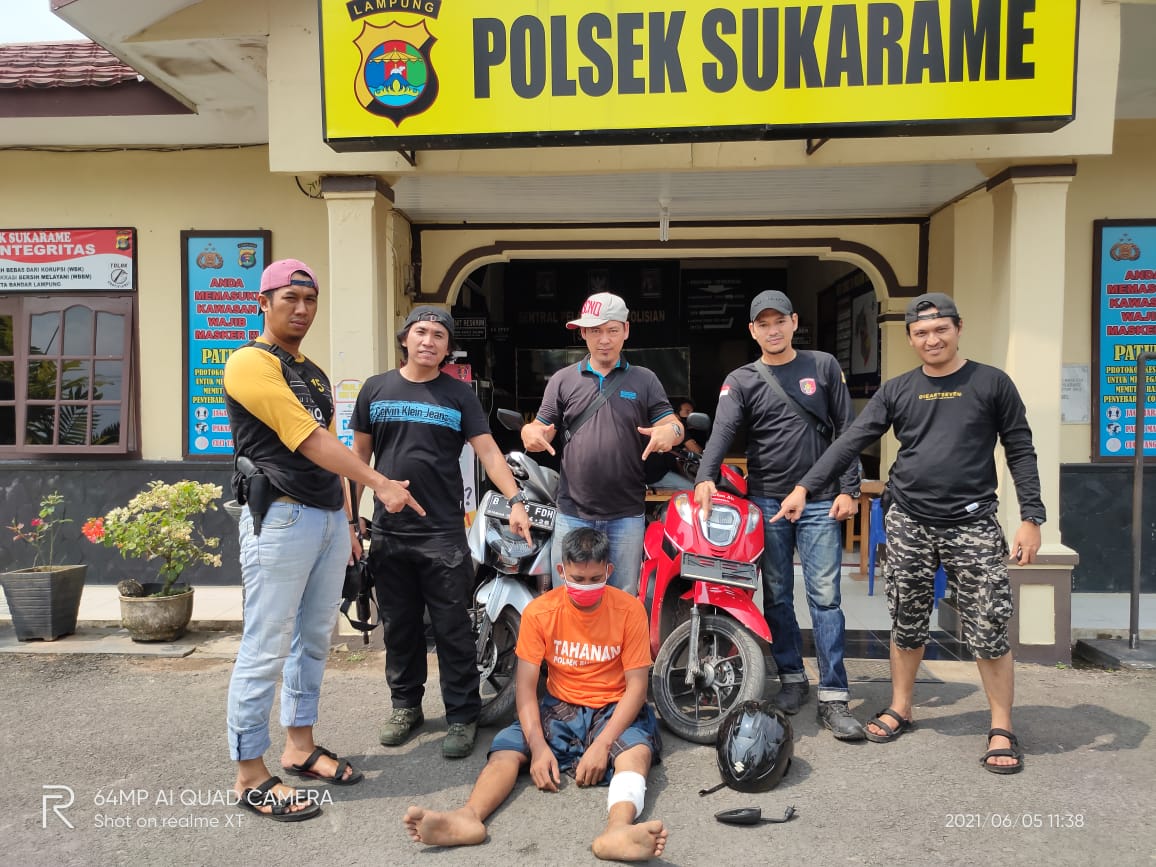 Pelaku asal Lampung Timur berhasil Dibekuk Team Unit Reskrim Polsek Sukarame.