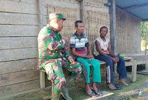 Pemandangan Indah dan Mesra Terpancar di Lokasi TMMD Kodim Sarmi