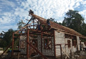 Pembangunan Balai Kampung TMMD Tunjukan Peningkatan