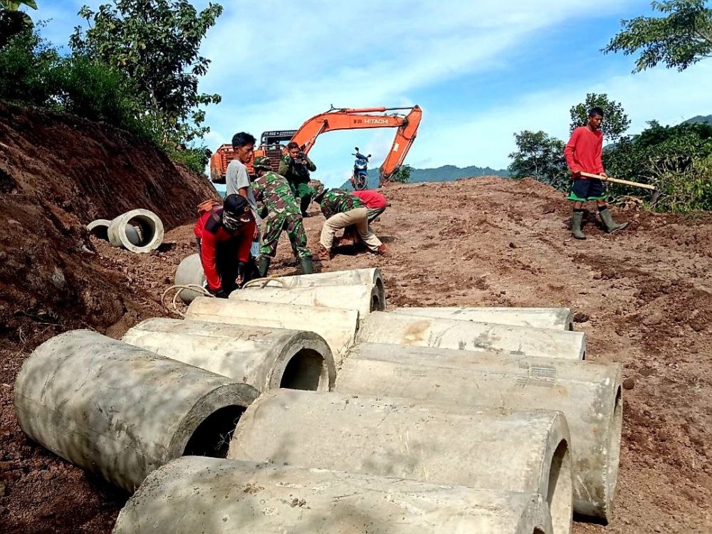 Pembangunan Jalan Baru Desa Baringeng di Mulai Dalam Pra Tmmd Ke-111