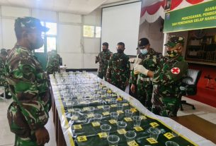 Pengecekan Sampel Urine, 50 Prajurit Rindam XII/Tpr Bebas Narkoba
