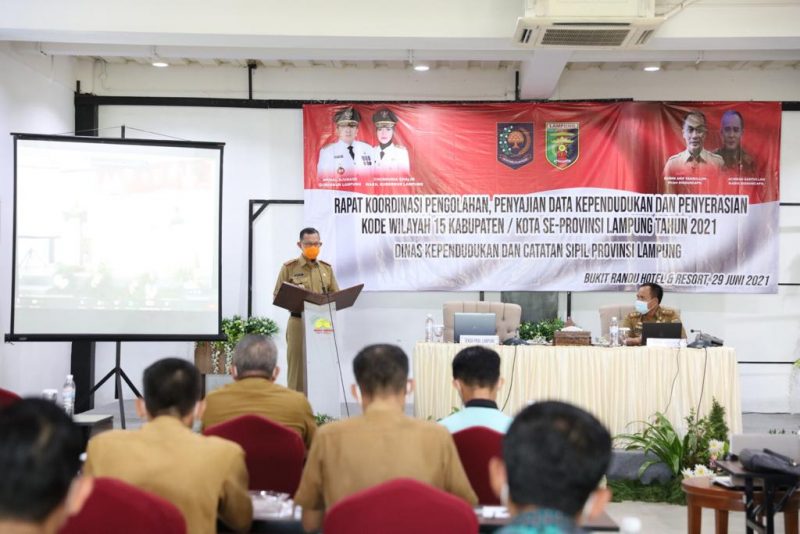 Pengelolaan Informasi Administrasi Kependudukan Sekdaprov Lampung Minta Samakan Persepsi