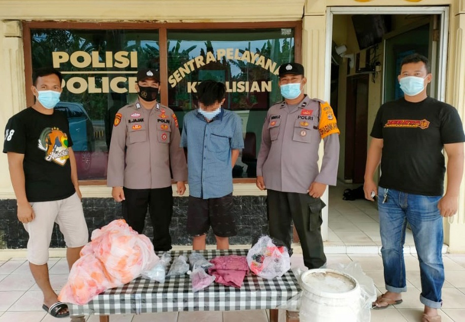 Polsek Banjar Agung Tangkap Pemuda Yang Bakar Messnya Sendiri, Ini Motifnya