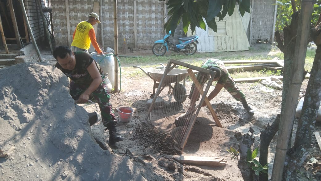 Pra TMMD Material Masih Menghiasi Rumah Sutiah