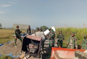 Putaran mesin molen, pacu semangat Satgas TMMD