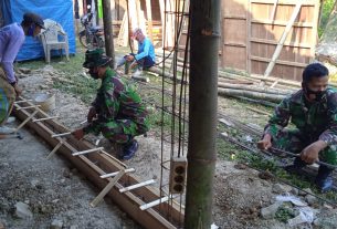 Rumah Supawi Sudah Siap Dilaksanakan Pengecoran Pondasi Oleh Satgas TMMD Reg.111 Kodim Pati