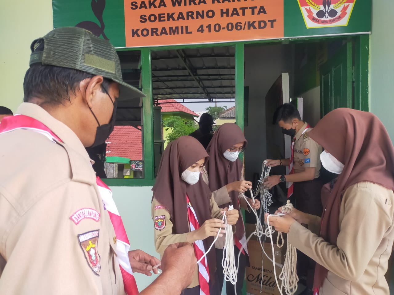 Saka Wira Kartika Dapatkan Pembinaan Dari Koramil 410-06/Kedaton