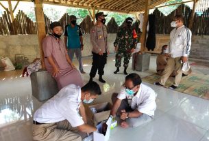 Satgas Penanganan Covid-19 Kecamatan Purwantoro Laksanakan Swab Test Secara Acak