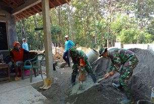 Satgas TMMD 111 Kodim 0718/Pati Datangkan Pasir Muntilan Agar Kwalitas Bangunan Lebih Kokoh