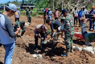TMMD: Peletakan Batu Pertama Pembangunan Kampung Dorba