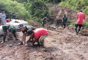 TNI Bersama Rakyat, Bahu Membahu Dalam Pra TMMD Ke-111 Kodim 1407/Bone.